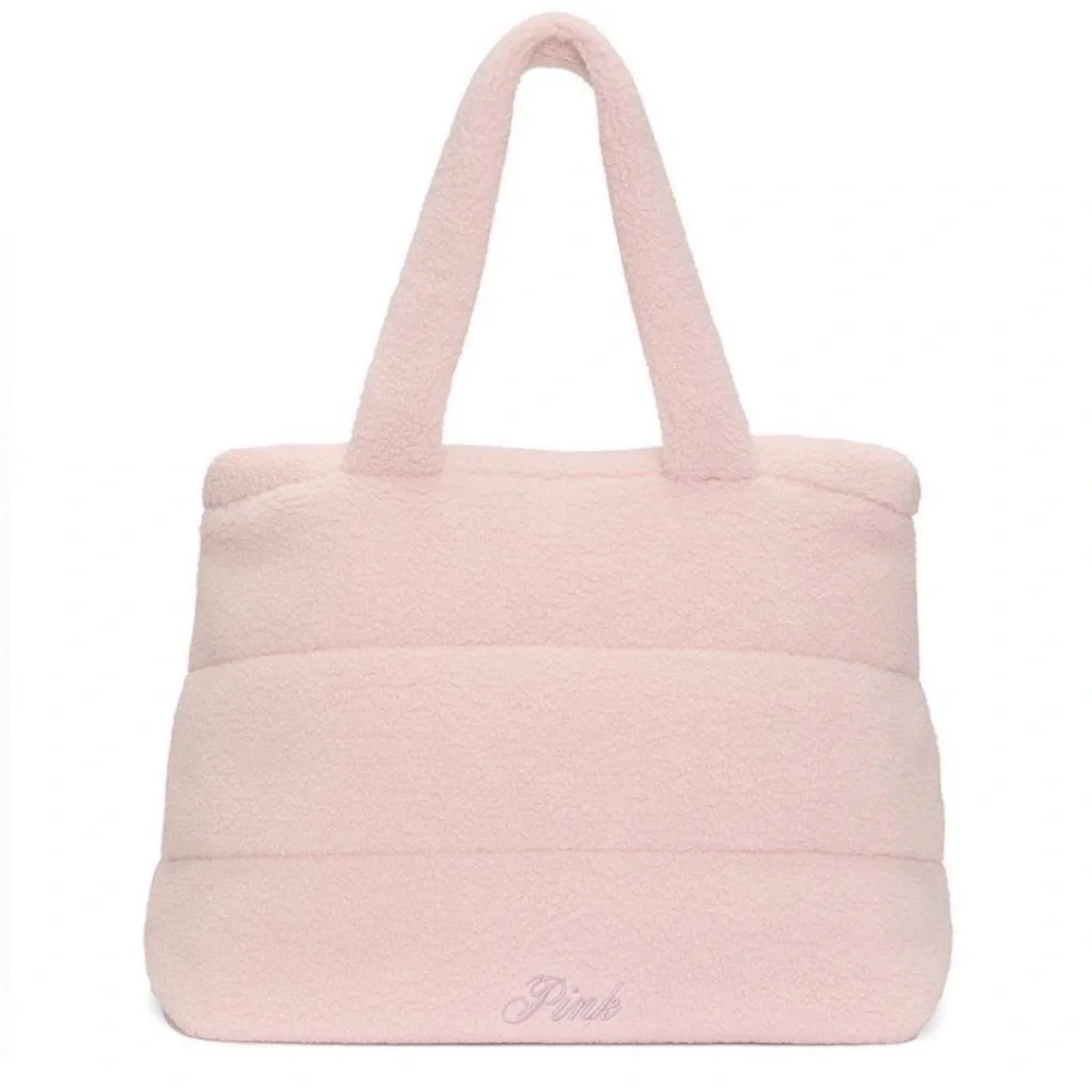 Victoria's Secret Pink Plush Tote Bag - Picture 2 of 5